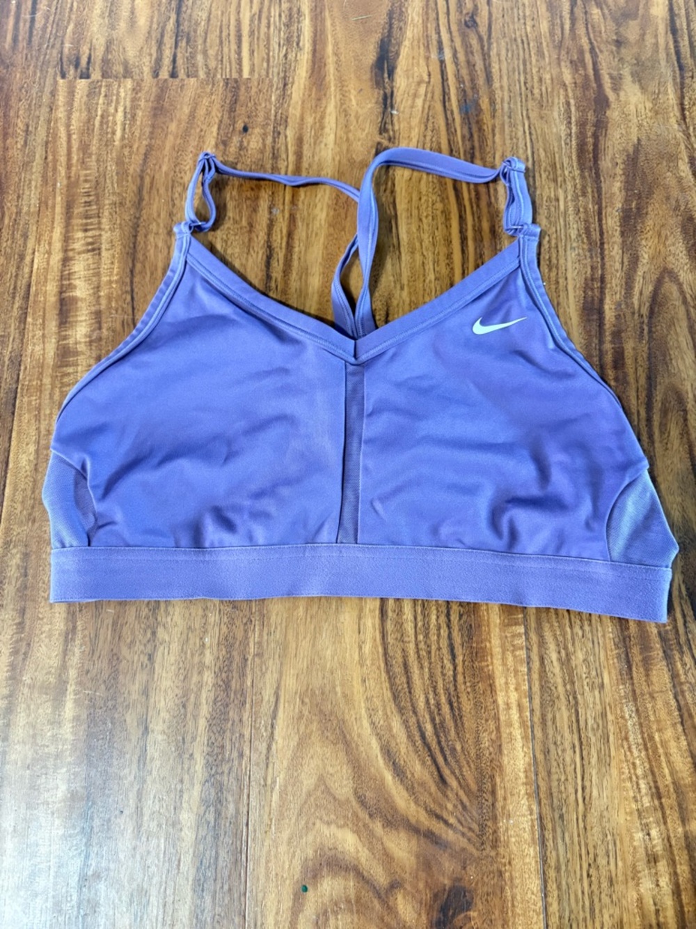 Nike Dri-Fit Indy Racerback Sports Bra in Amethyst Smoke Purple